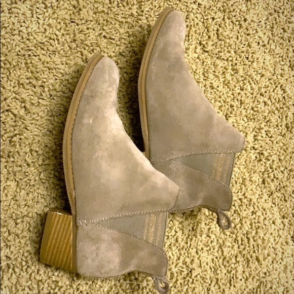 Taupe Suede Esme Women's Booties - Picture 2 of 2
